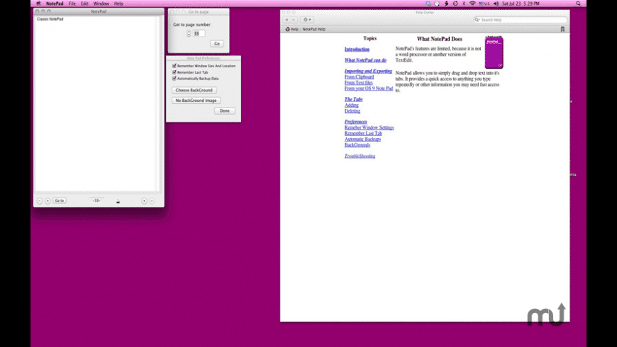 notepad program for mac os 9